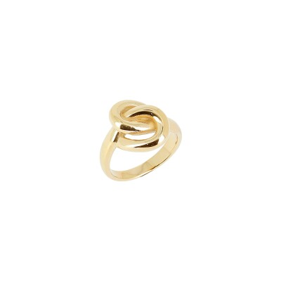 Bague Zag en acier doré, taille S