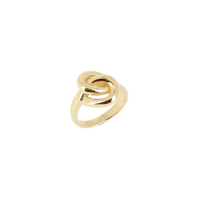 Bague Zag en acier doré, taille M