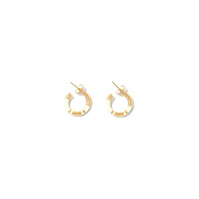 Boucles d'oreilles Aurélie Bidermann Positano en métal doré et résine
