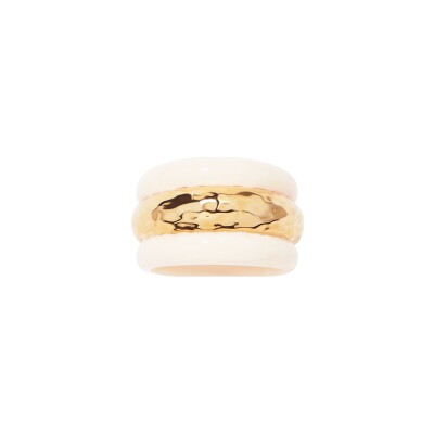 Bague Aurélie Bidermann Nazca en métal doré et résine