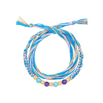 Bracelet Aurélie Bidermann Honolulu en métal doré à l'or 18 carats - Turquoise
