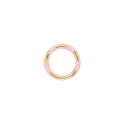 Bague Aurélie Bidermann Positano en résine et métal doré à l'or 18 carats - Baby Pink