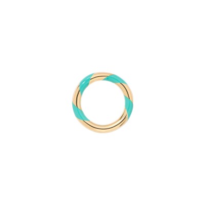 Bague Aurélie Bidermann Positano en résine et métal doré à l'or 18 carats - Acqua