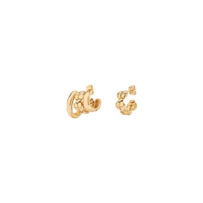 Boucles d'oreilles créoles Aurélie Bidermann Maddock en métal doré à l'or 18 carats