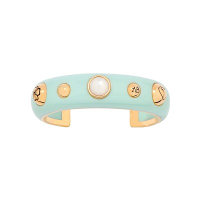 Bracelet Aurélie Bidermann Dysie en résine et métal doré à l'or 18 carats