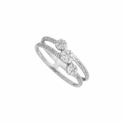 Bague joaillière en or blanc et diamants de 0.4ct