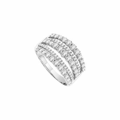 Bague joaillière en or blanc et diamants de 1.04ct
