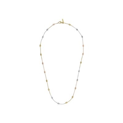 Collier Desmos Station en argent tricolore, 46 cm