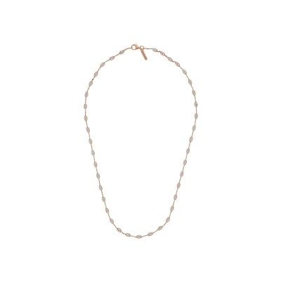 Collier Desmos Station en argent et argent doré rose, 91 cm