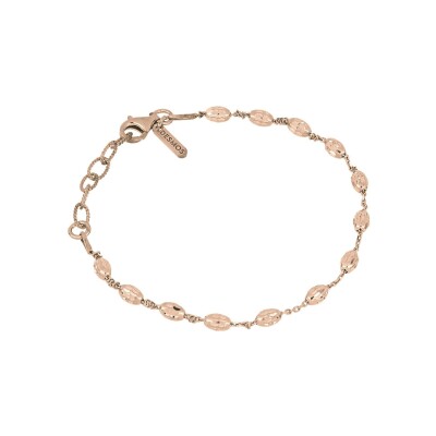 Bracelet Desmos Station en argent doré rose, 16.5 cm