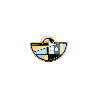 Pendentif Demi-Lune FREYWILLE Hommage à Sophie Taeuber-Arp en email et plaqué or