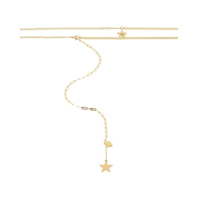 Bijou de taille Zag Vecchio en acier doré et oxyde de zirconium