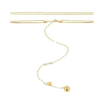 Bijou de taille Zag Piana en acier doré