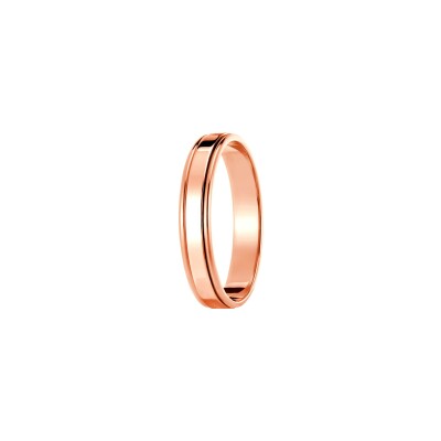 Alliance Jules et Louise en or rose, largeur 3.8mm