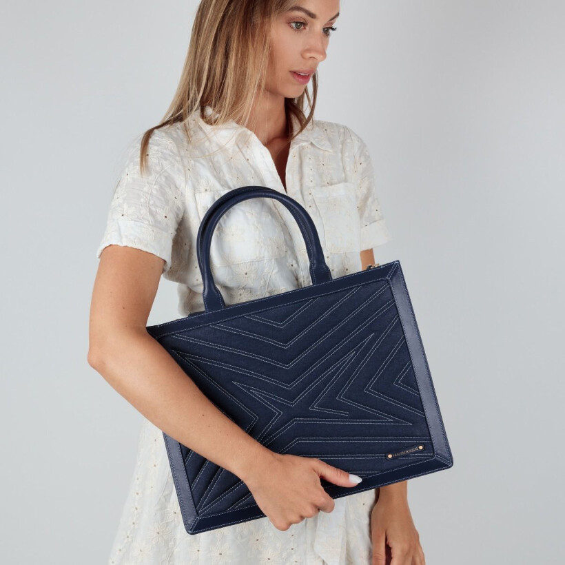 Sac cabas Mauboussin Une Femme dans la Ville, indigo GM