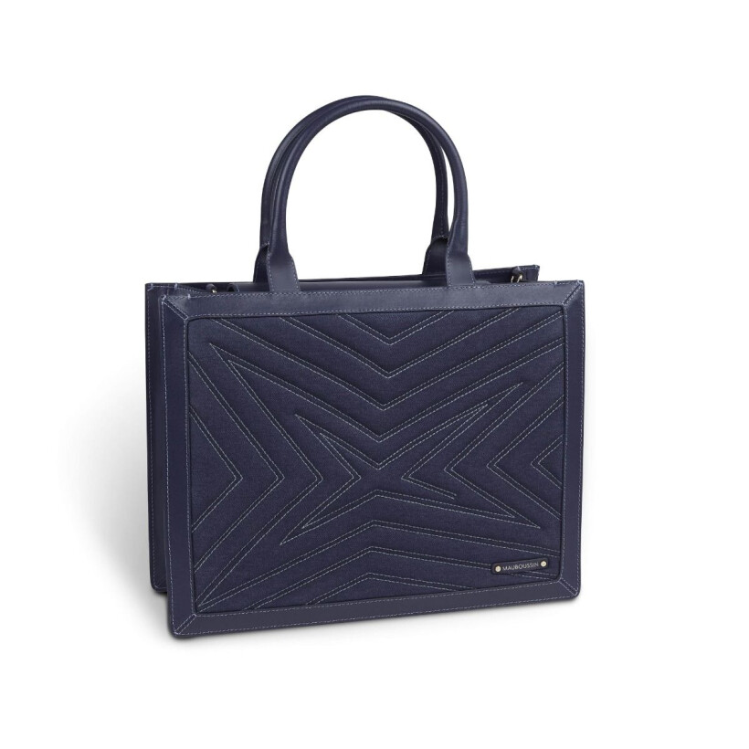 Sac cabas Mauboussin Une Femme dans la Ville, indigo GM