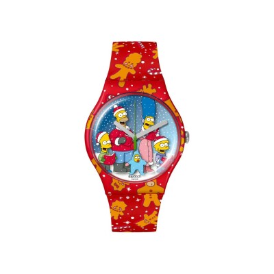 Montre Swatch The Simpsons collection Wondrous Winter Wonderland