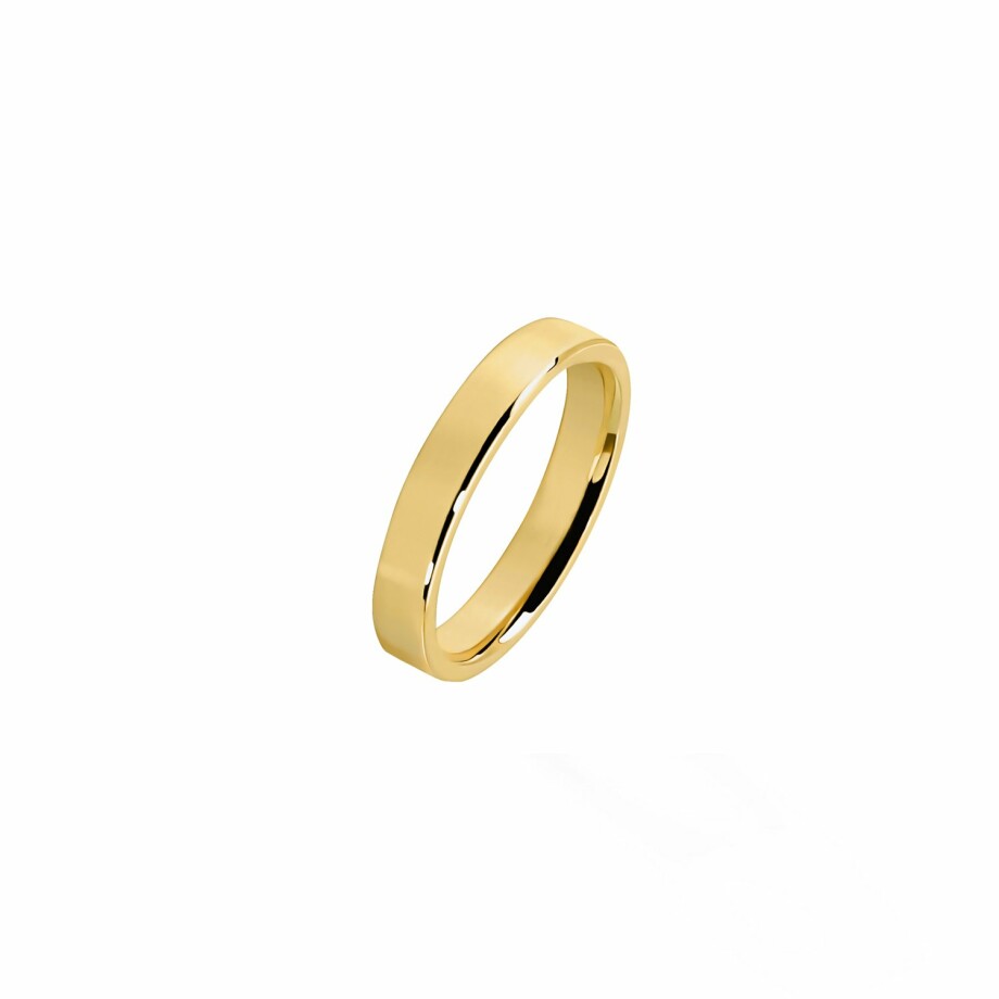 Superbe Rounded Edge wedding ring, yellow gold, 3.5mm