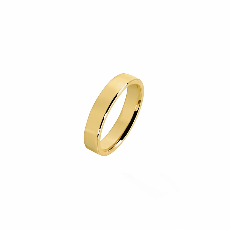 Superbe Rounded Edge wedding ring, yellow gold, 4.5mm