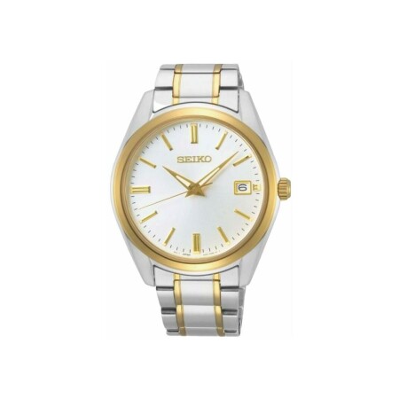 Montre Seiko Classique Acier Bicolore Quartz 3 Aiguilles