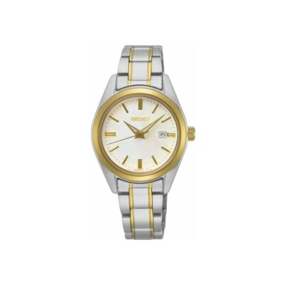 Montre Seiko Classique Bicolore Doré Quartz 3 Aiguilles