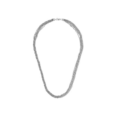 Collier Desmos Multifila en argent, 41 cm