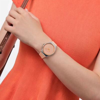 Montre Swatch Skin Irony Iridescently Peach