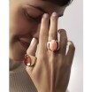 Bague Siam en or rose, quartz fumé