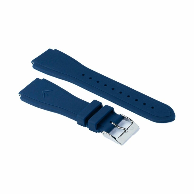 Bracelet de Montre AUGARDE en Silicone bleu et Acier, Large