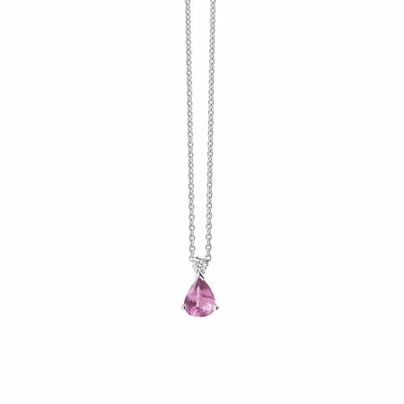 Pendentif BG Bruno Suroit en saphir rose et diamants