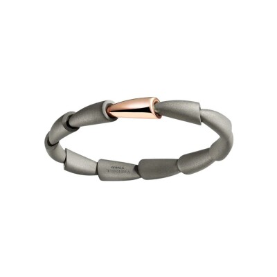 Bracelet Vhernier Calla Media en or rose et titane