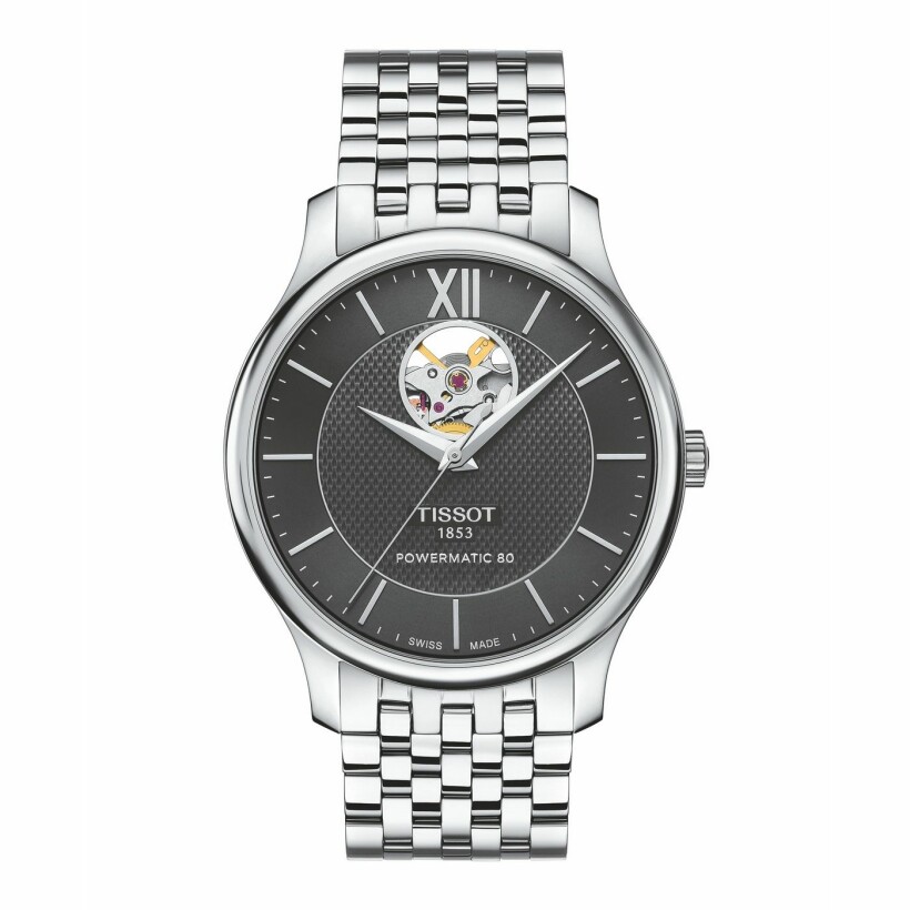 Tissot T-Classic Tradition Powermatic 80 Open Heart watch