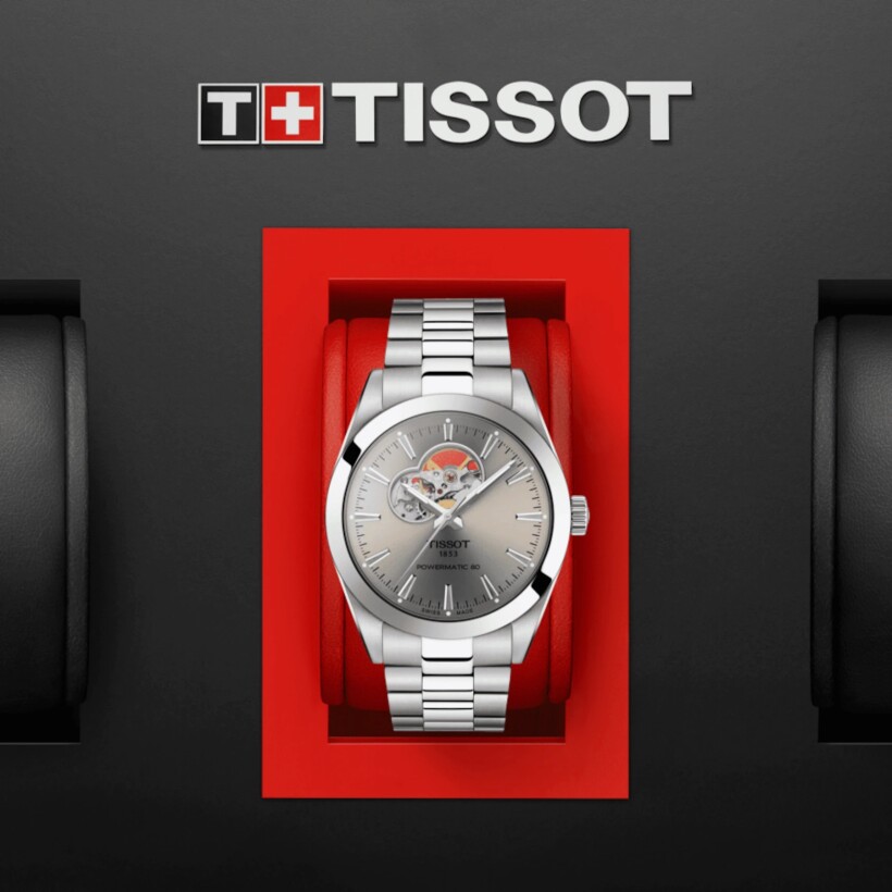 Tissot T-Classic Gentleman Powermatic 80 Open Heart watch