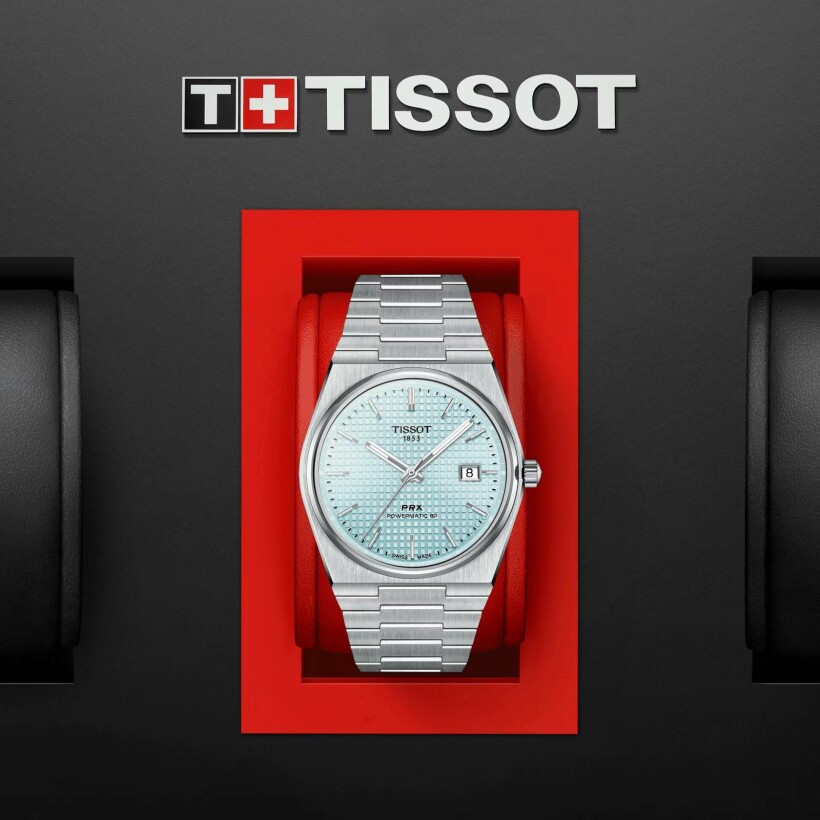 Montre Tissot PRX Powermatic 80 Bleu Glacier T1374071135100