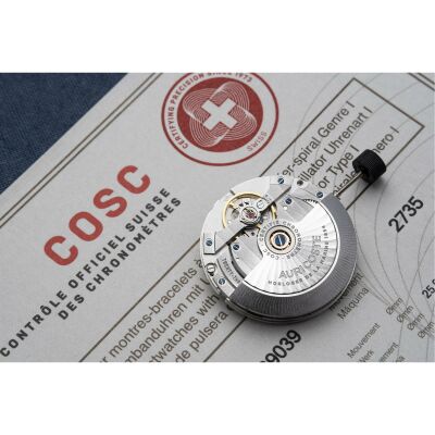 Montre Auricoste La Royale Type 32 Bleue, avec bracelet acier, cuir et Tropic FKM série limitée anniversaire 170 ans