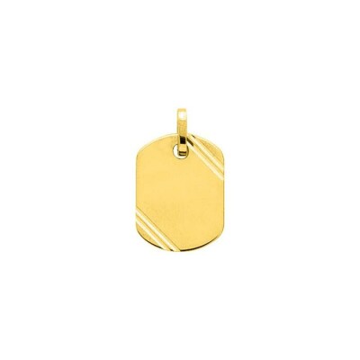 Médaille tonneau lapidée petit modèle en or jaune