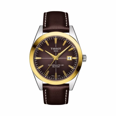 Montre Tissot T-Gold Gentleman Powermatic 80 Silicium Solid 18K Gold bezel