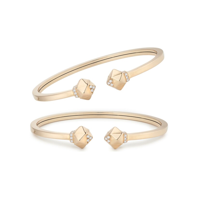 Tazzarine bracelet, pink gold and diamonds