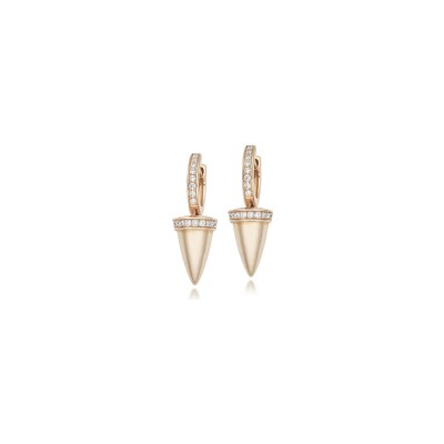 Tazzarine earrings, pink gold and diamonds