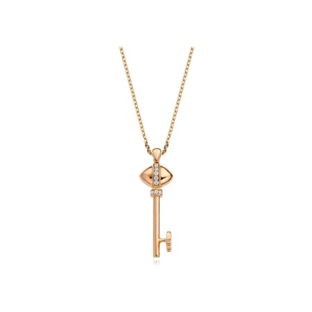 Tazzarine pendant, pink gold and diamonds