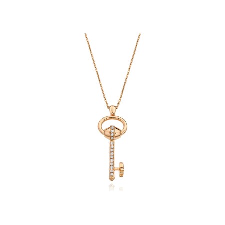 Tazzarine pendant, pink gold and diamonds