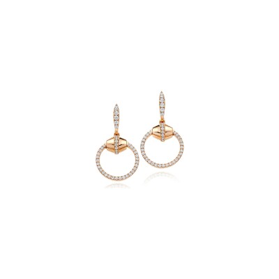 Tazzarine earrings, pink gold and diamonds