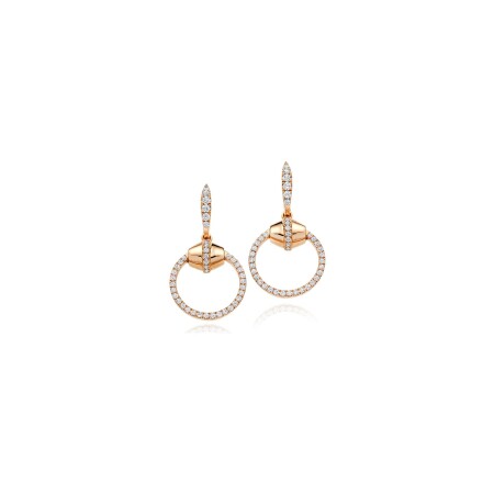 Tazzarine earrings, pink gold and diamonds