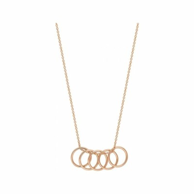 Collier GINETTE NY TINY-CIRCLE Five en or rose