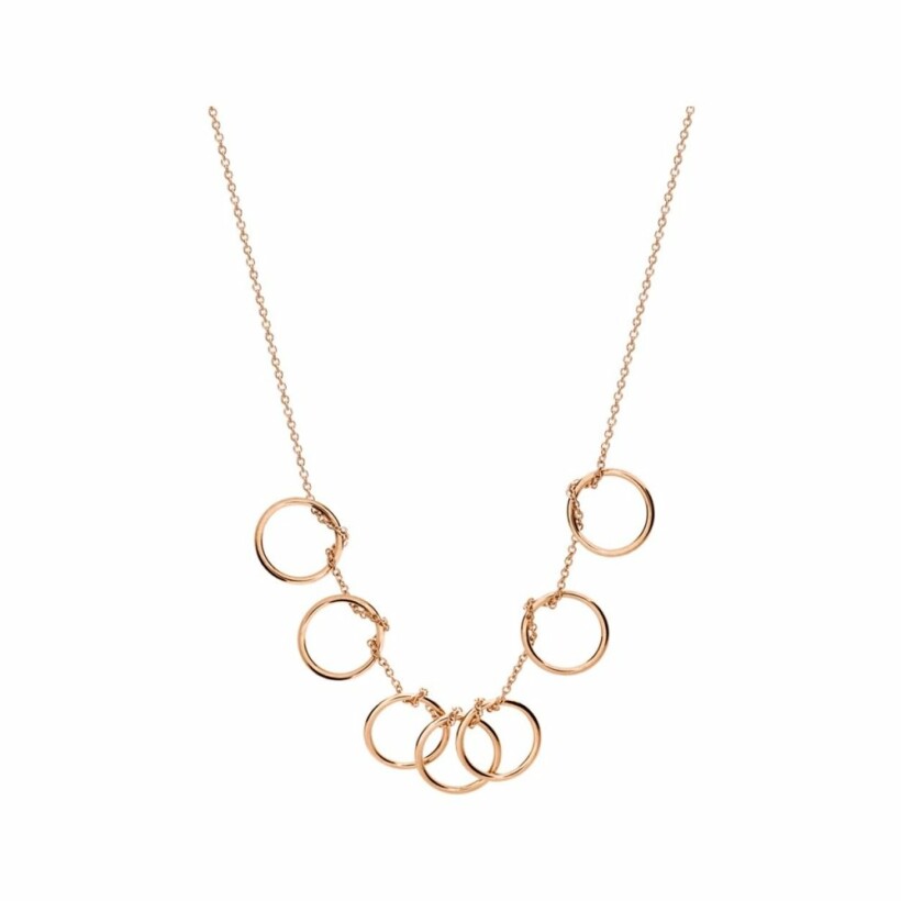 Collier GINETTE NY TINY-CIRCLE Seven en or rose