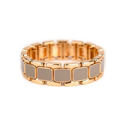 Bracelet Simone à Bordeaux Tempo Cachemire en métal doré émaillé