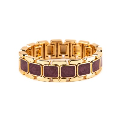 Bracelet Simone à Bordeaux Tempo Carrara Mure en métal doré émaillé