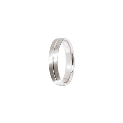 Alliance en or blanc, 4.5mm