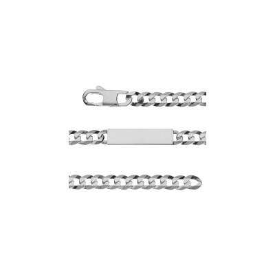 Bracelet identite gourmette hawai 9mm argent 21cm