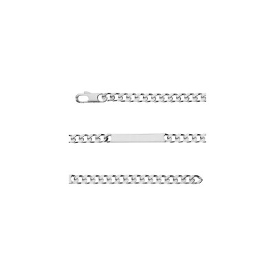 Bracelet identite gourmette prestige 5mm argent 18cm
